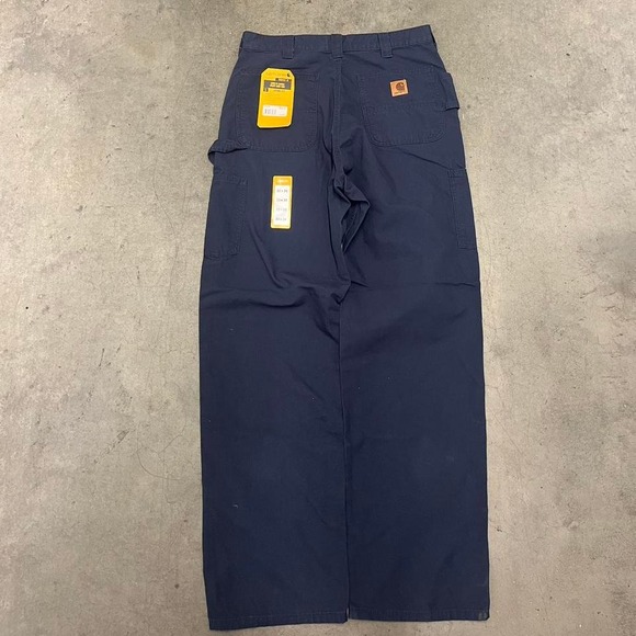 NWT navy blue‎ carhartt carpenter wide leg baggy workwear pants - Picture 1 of 5